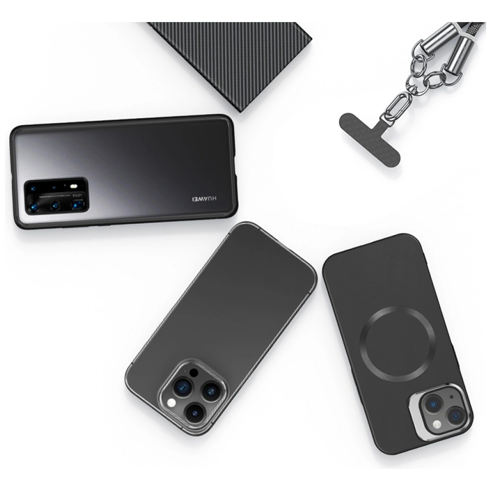 Šňůrka USAMS SJ745 Phone lanyard with USB-C / USB-C charging cable 60W 1.2m black