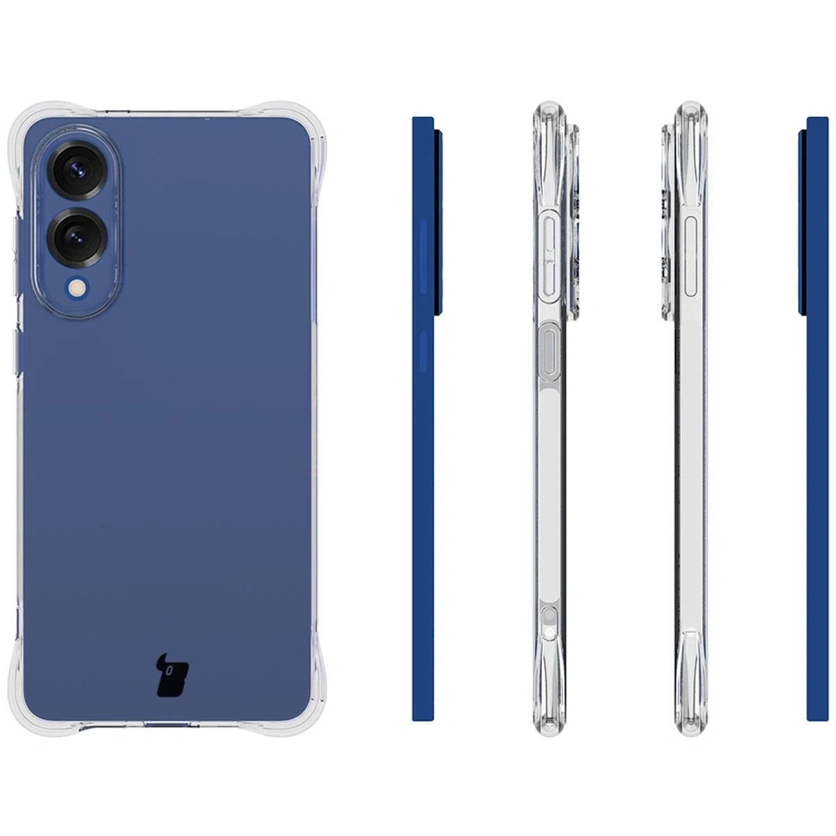 Kryt Bizon Case Clear Pack case + 2x screen glass Samsung Galaxy S25 Edge