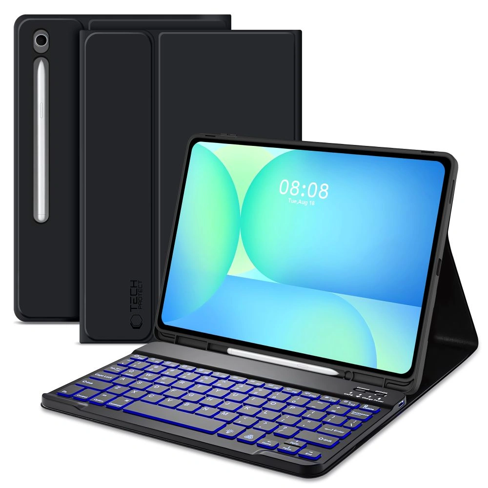 Kryt Tech-Protect SmartCase Pen + Keyboard Samsung Galaxy Tab S10 FE+ Plus 13.1 X620 / X626b Black