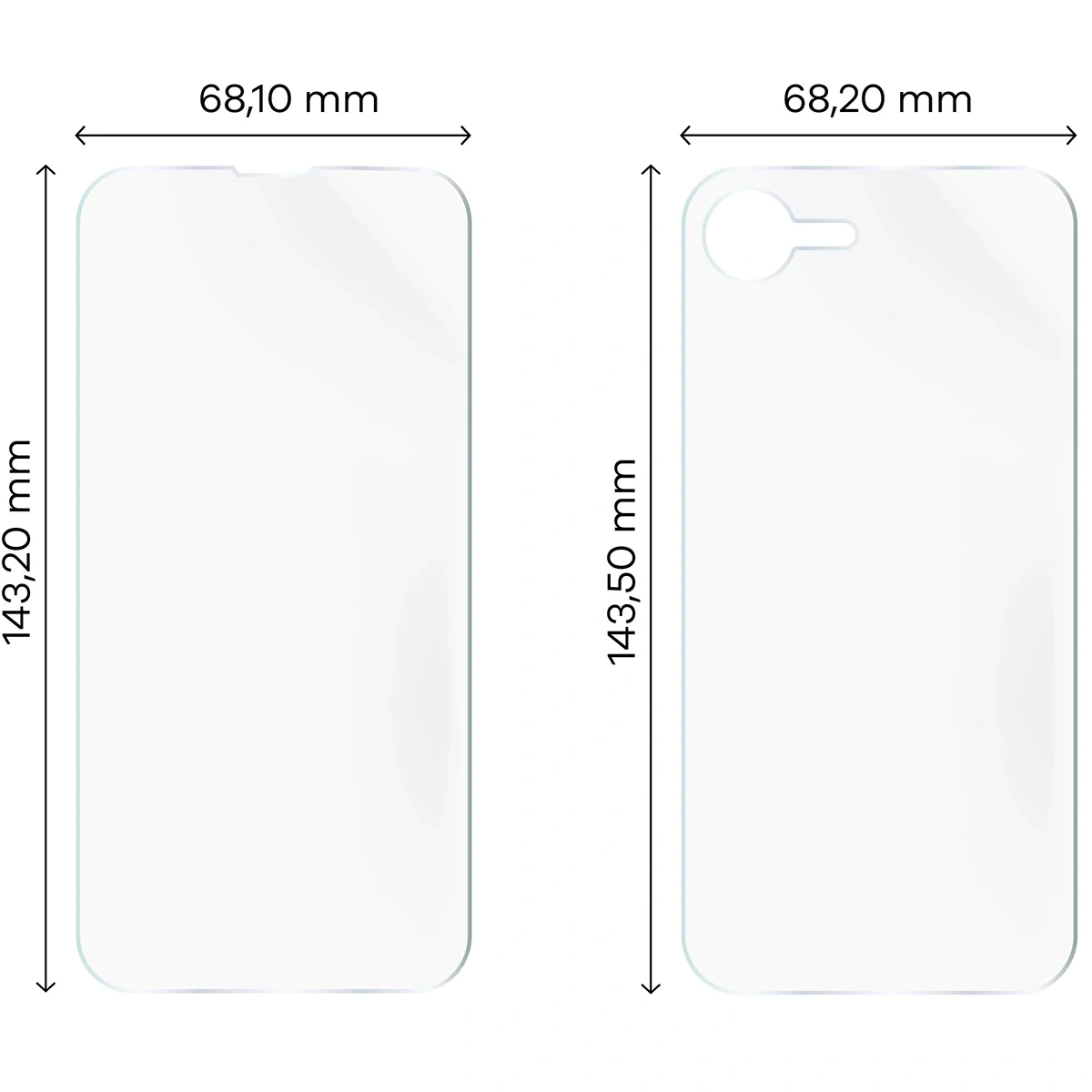 Ochranné sklo Bizon Glass Hydrogel Pack Apple iPhone 17e / 16e
