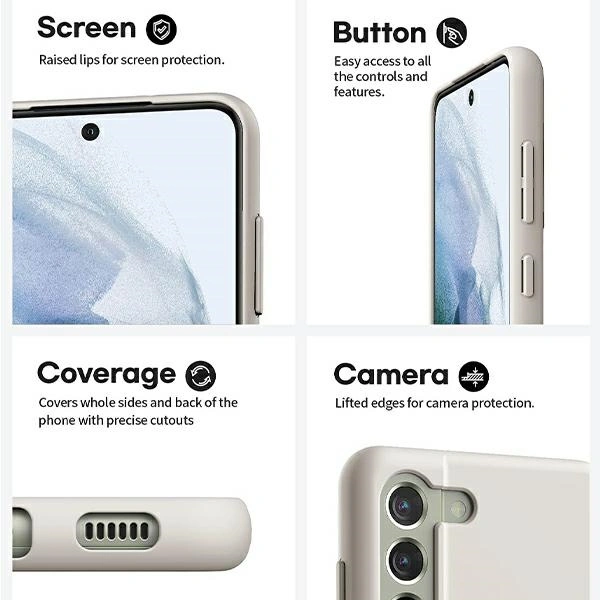 Kryt Mercury Silicone Case Apple iPhone 15 Pro light gray