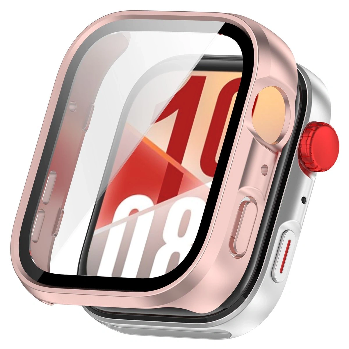 Kryt Bizon Case+Glass Watch Huawei Watch Fit 4 satin pink