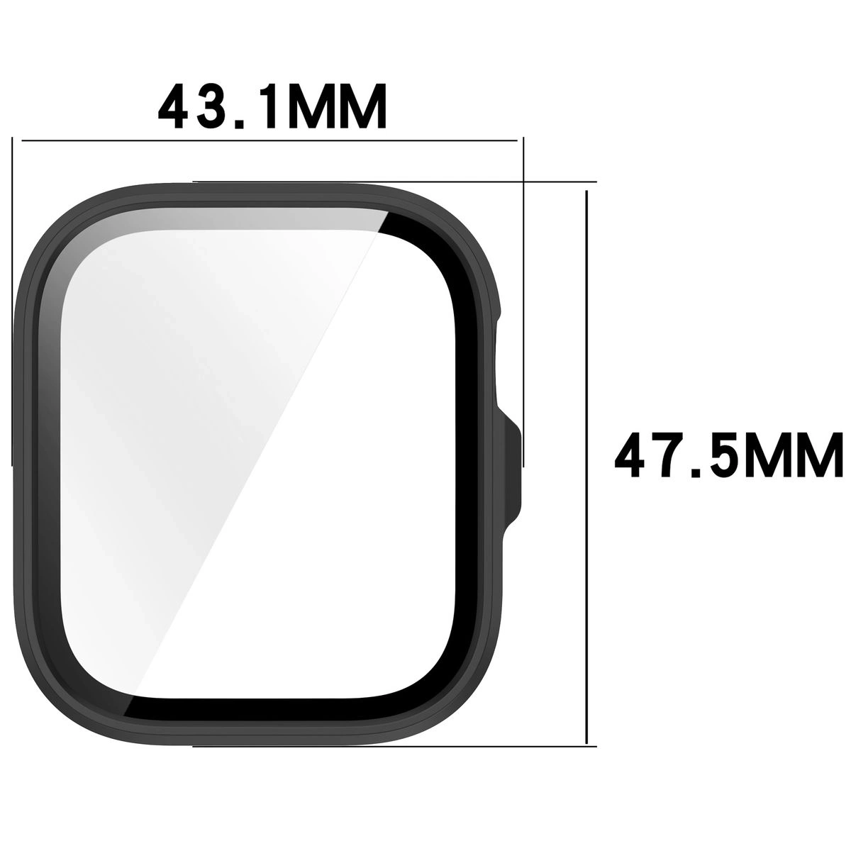 Kryt Bizon Case+Glass Watch Huawei Watch Fit 4 Pro black matte