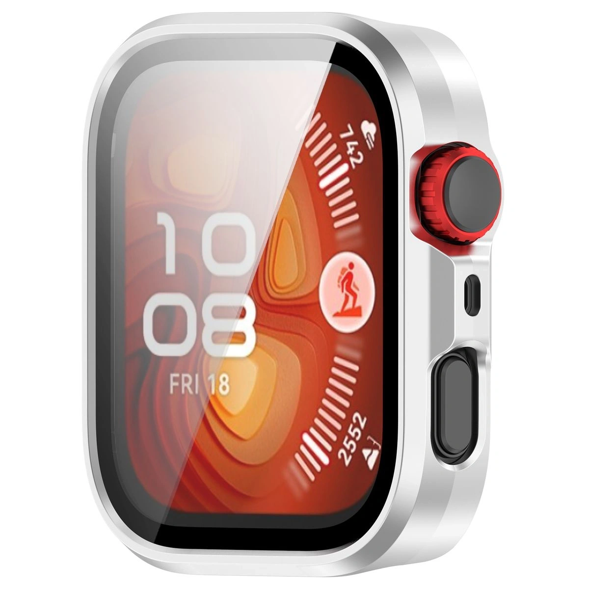 Kryt Bizon Case+Glass Watch Huawei Watch Fit 4 Pro satin silver