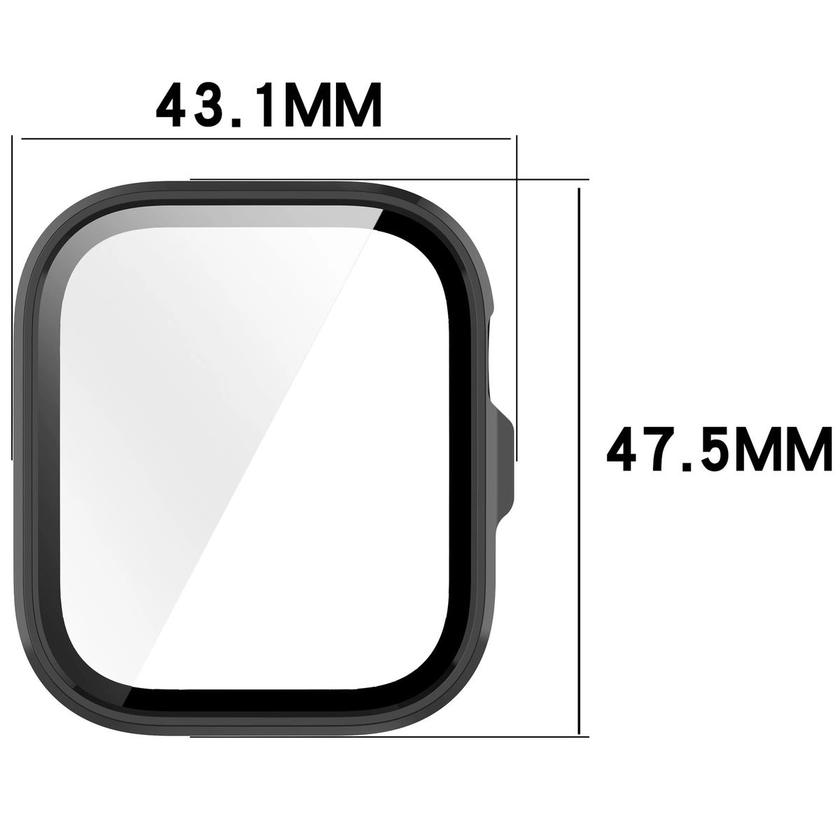 Kryt Bizon Case+Glass Watch Huawei Watch Fit 4 Pro black