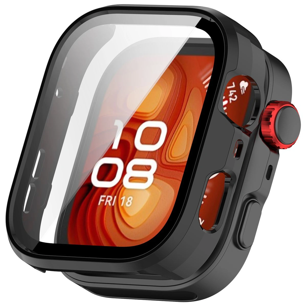 Kryt Bizon Case+Glass Watch Huawei Watch Fit 4 Pro black