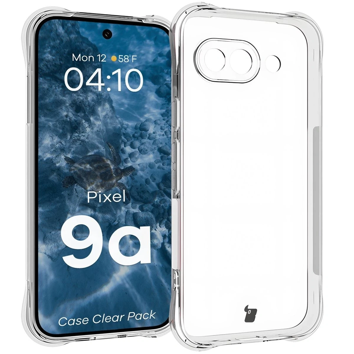 Kryt Bizon Case Clear Pack case + 2x screen film Google Pixel 9a