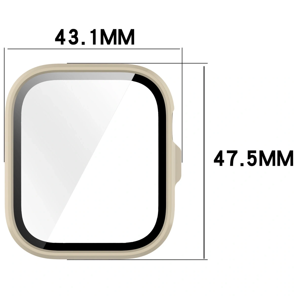 Kryt Bizon Case+Glass Watch Huawei Watch Fit 4 Pro beige