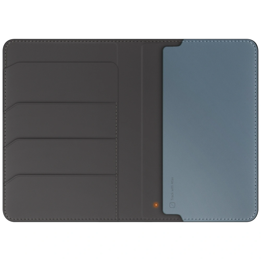 Kryt UNIQ Belmont Passport Case with Apple Find My, RFID Block, Gray-Blue
