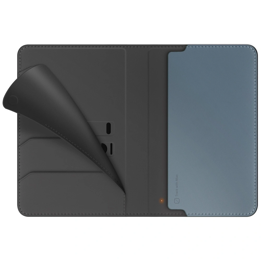 Kryt UNIQ Belmont Passport Case with Apple Find My, RFID Block, Gray-Blue