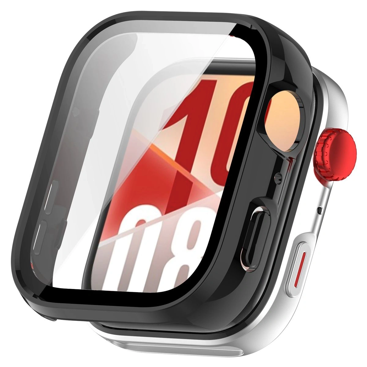 Kryt Bizon Case+Glass Watch Huawei Watch Fit 4 black