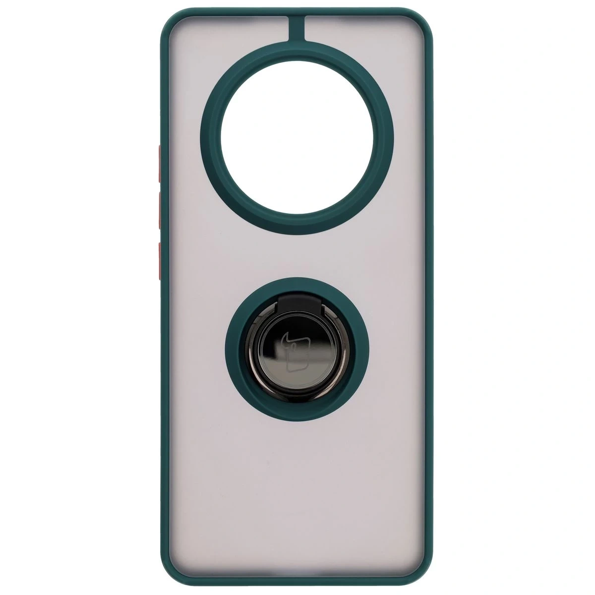 Kryt Bizon Case Hybrid Ring Realme 14 Pro 5G smoky with a dark green frame