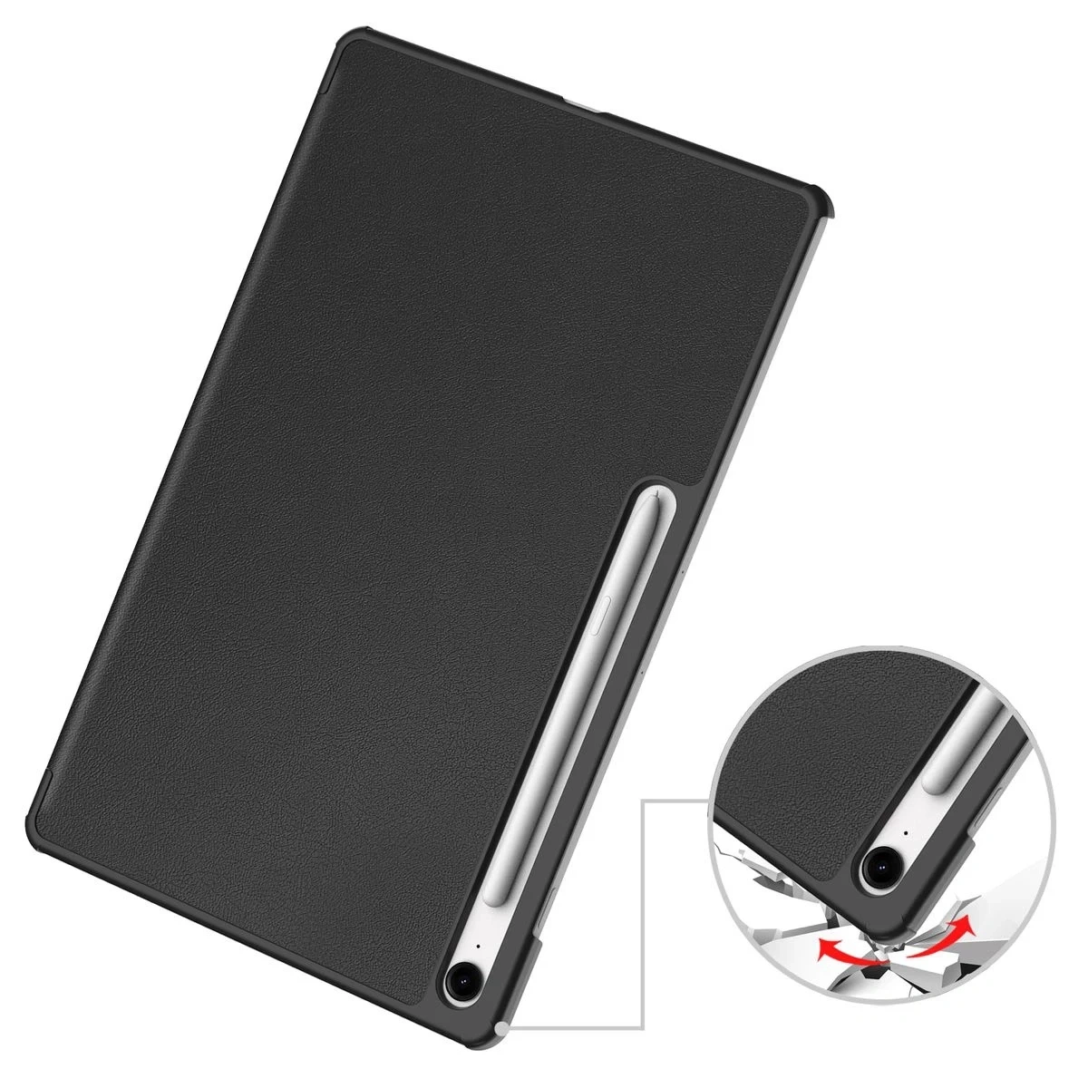Kryt Bizon Case Tab Croc Samsung Galaxy Tab S10 FE+ Plus black