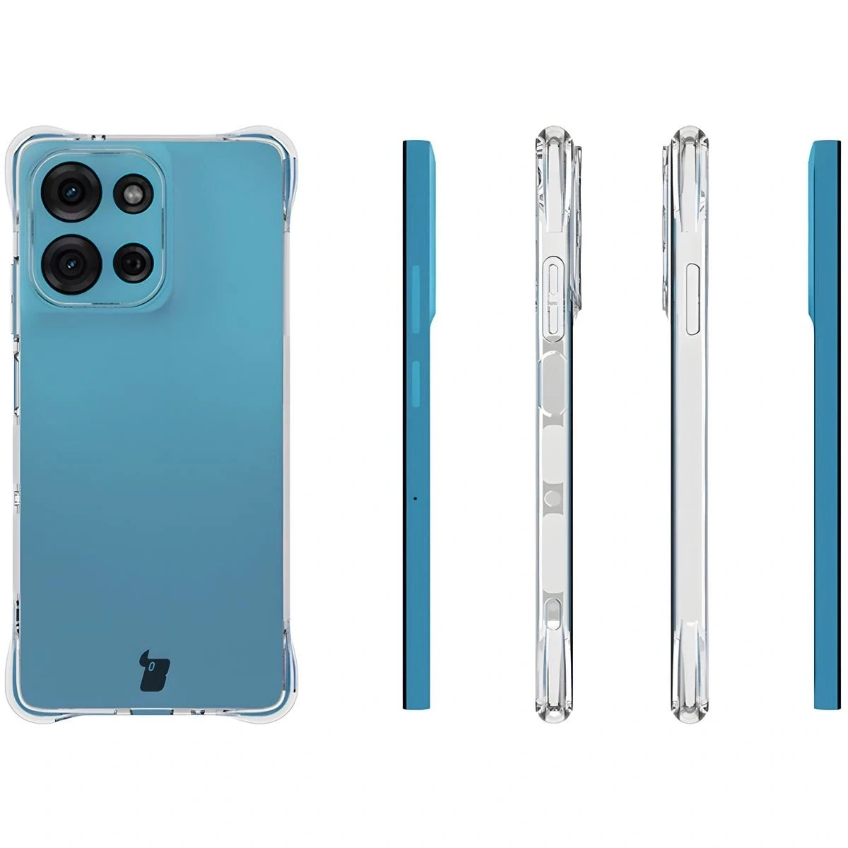 Kryt Bizon Case Clear Pack flexible case + 2x screen film Motorola Moto G75 5G