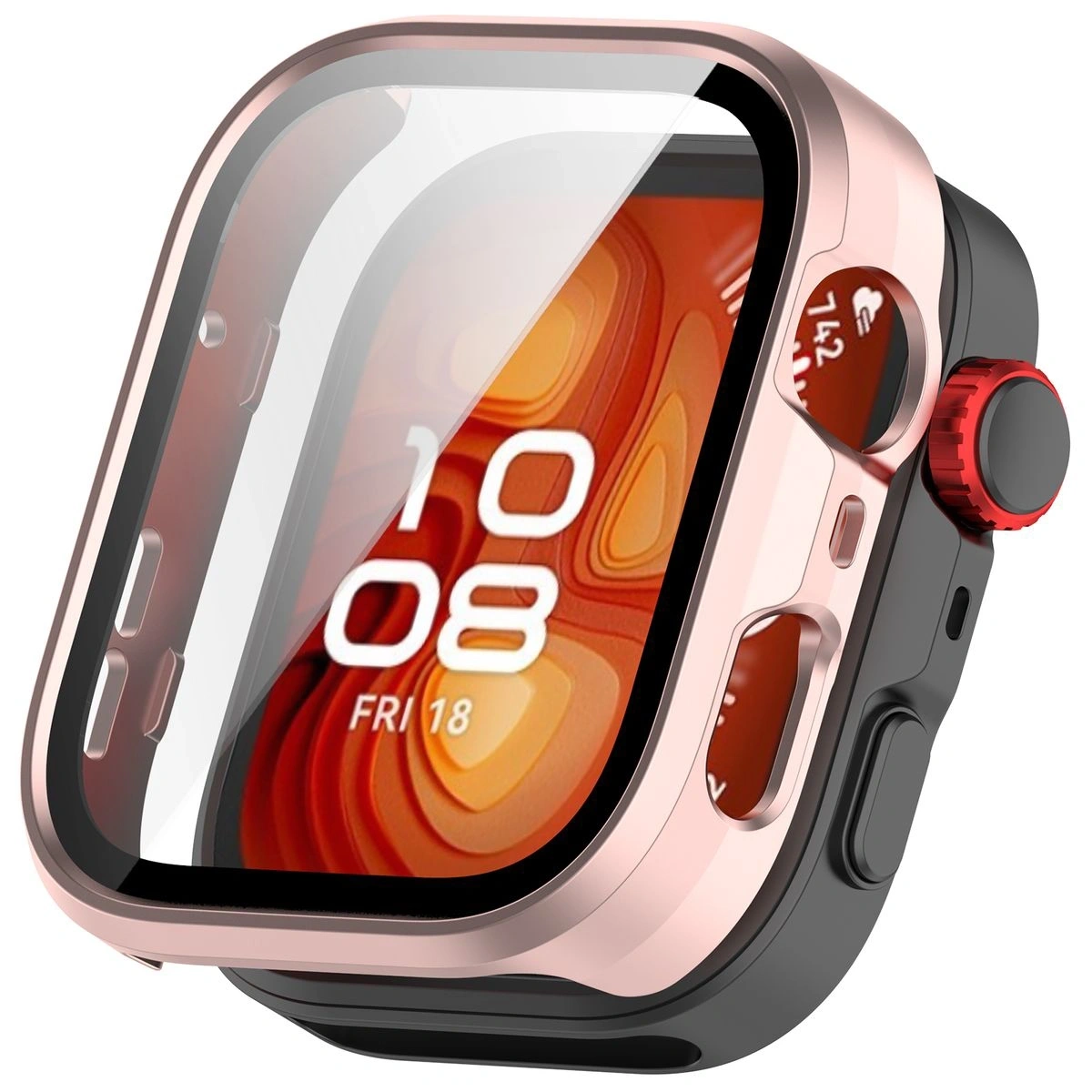 Kryt Bizon Case+Glass Watch Huawei Watch Fit 4 Pro satin pink
