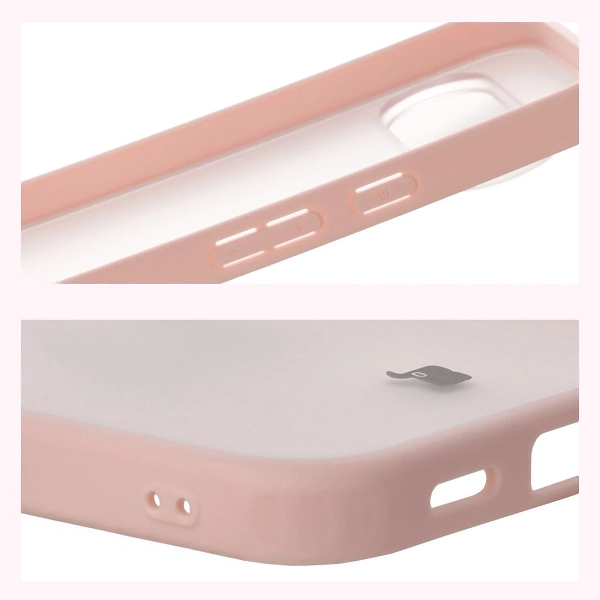 Kryt Bizon Case Angelo Google Pixel 10 Pro XL semi-transparent with a pink frame