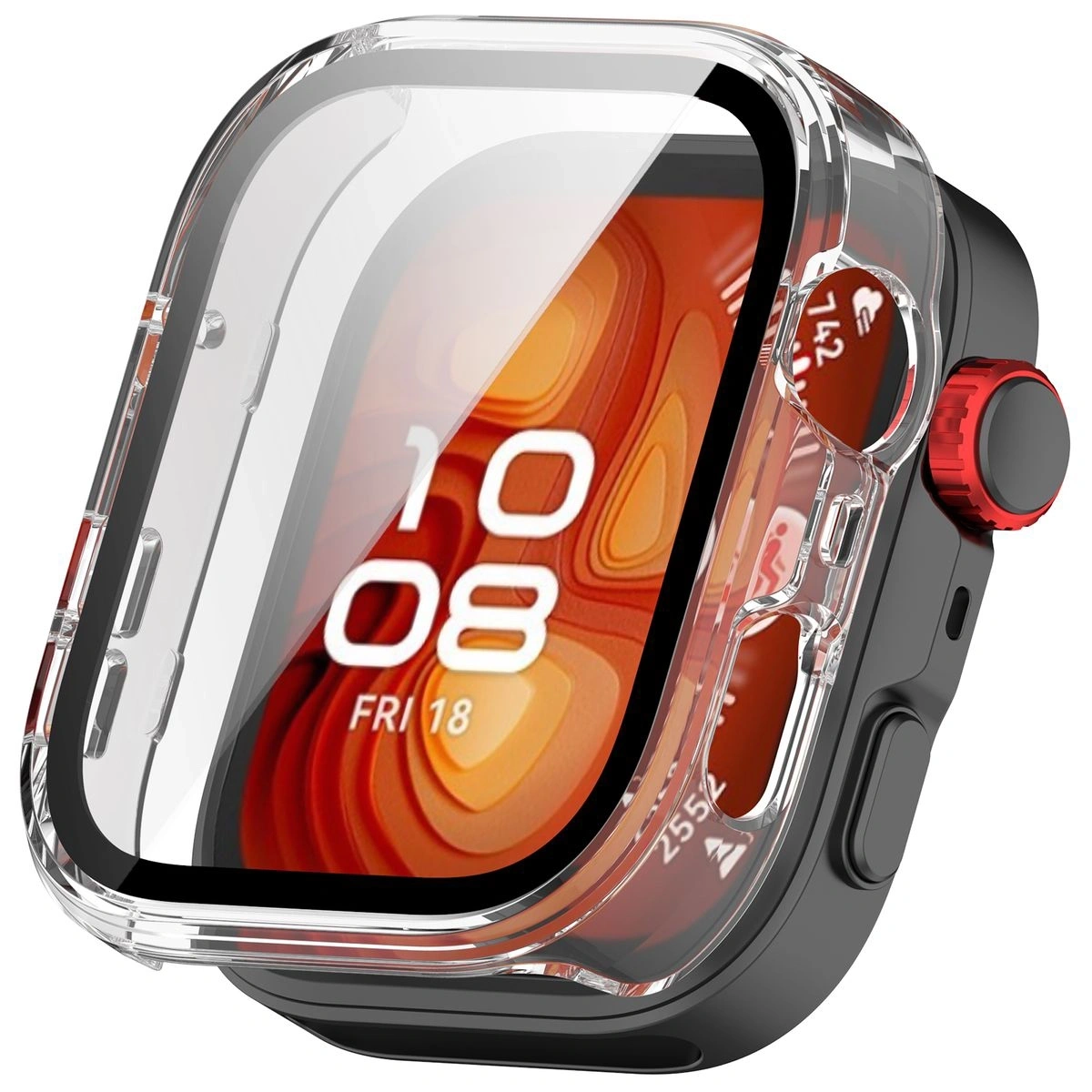 Kryt Bizon Case+Glass Watch Huawei Watch Fit 4 Pro clear