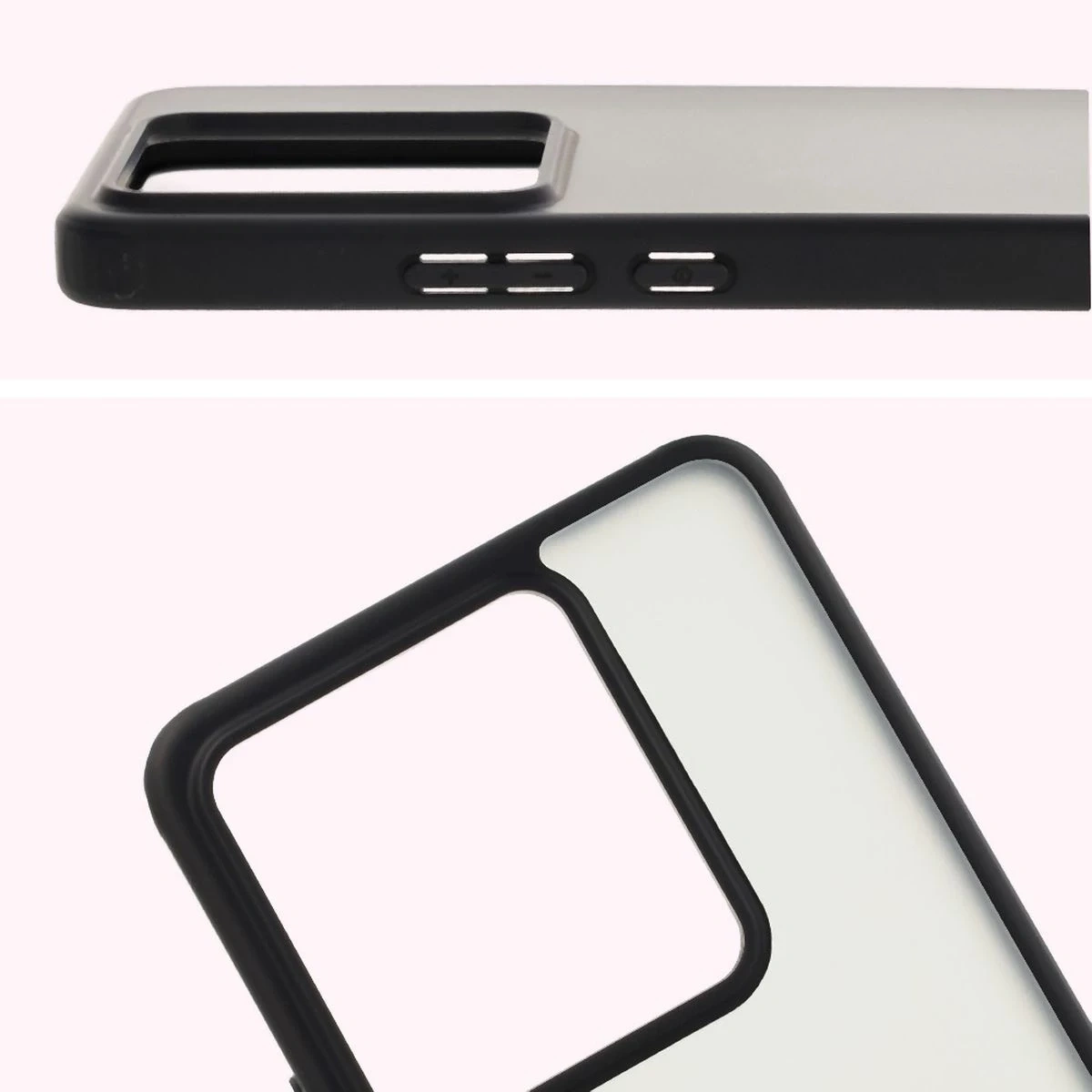 Kryt Bizon Case Angelo Realme GT 7 / 7T smoked with a black frame