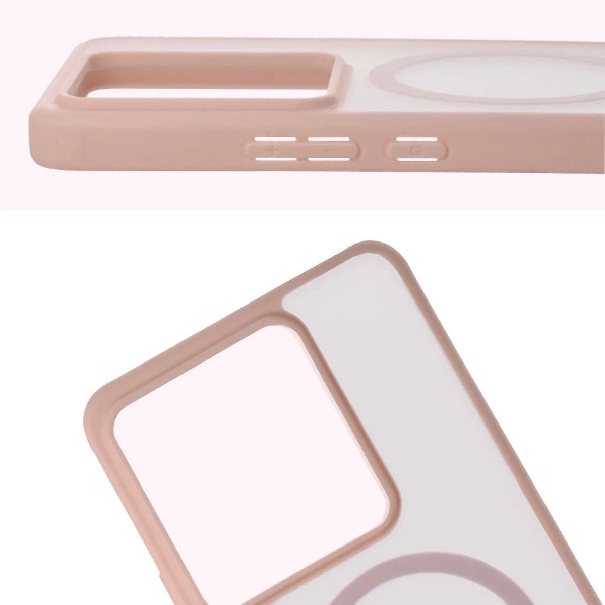 Kryt Bizon Case MatteO Magnetic Realme GT 7 / 7T smoky pink