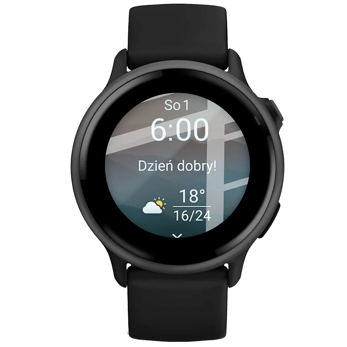 Ochranné sklo Bizon Glass Watch Edge Hybrid Garmin Vivoactive 6 black
