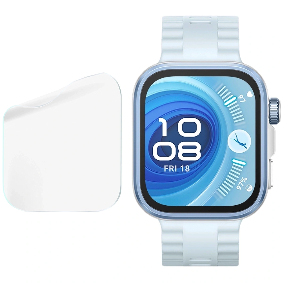 Ochranné sklo Bizon Glass Watch Hydrogel Huawei Watch Fit 4 / 4 Pro [2 PACK]