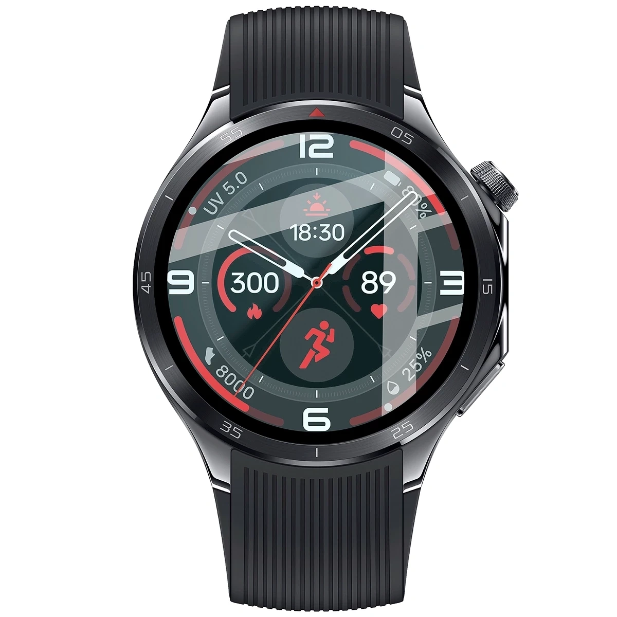 Ochranné sklo Bizon Glass Watch Edge Hybrid OnePlus Watch 3 black