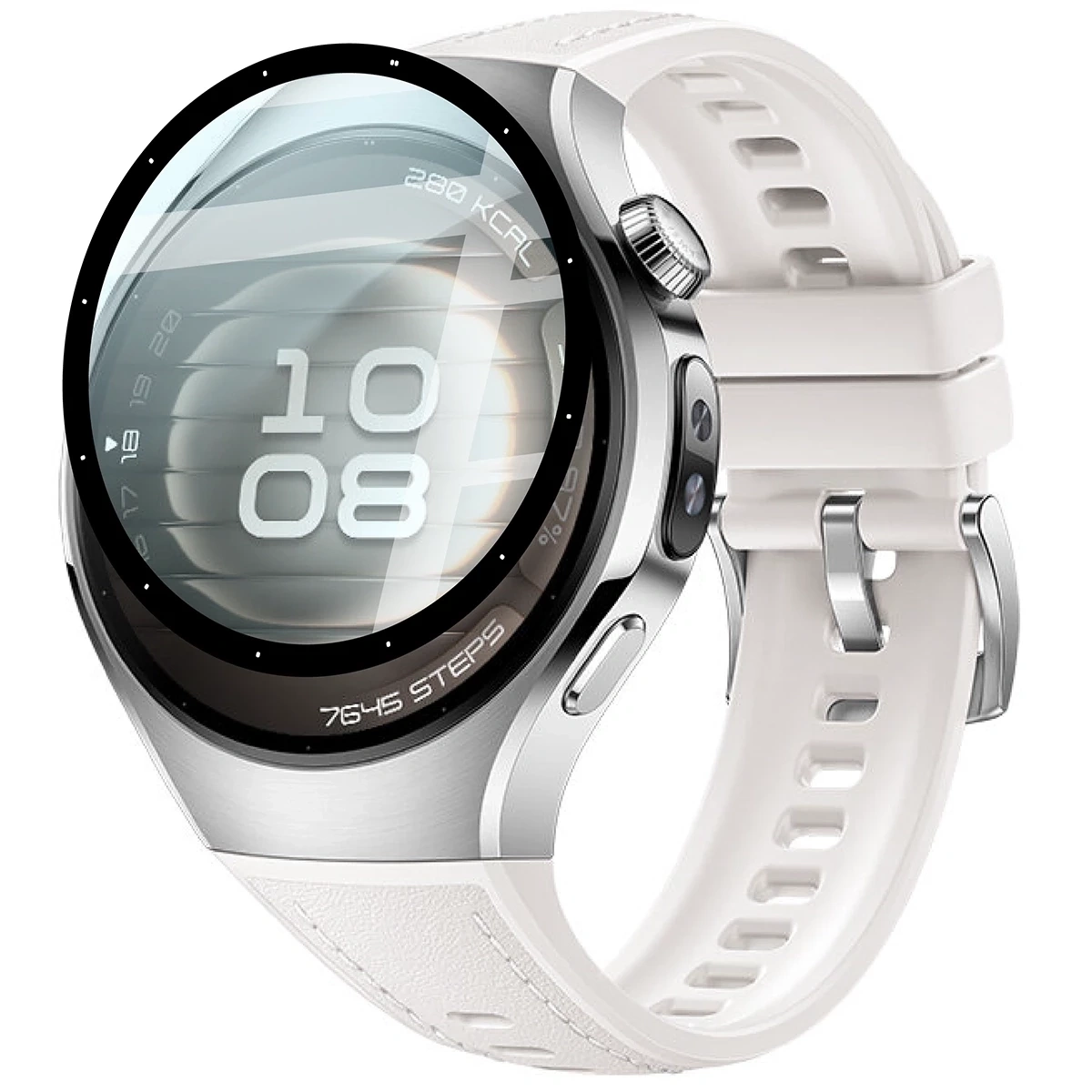 Ochranné sklo Bizon Glass Watch Edge Hybrid Huawei Watch 5 42mm black