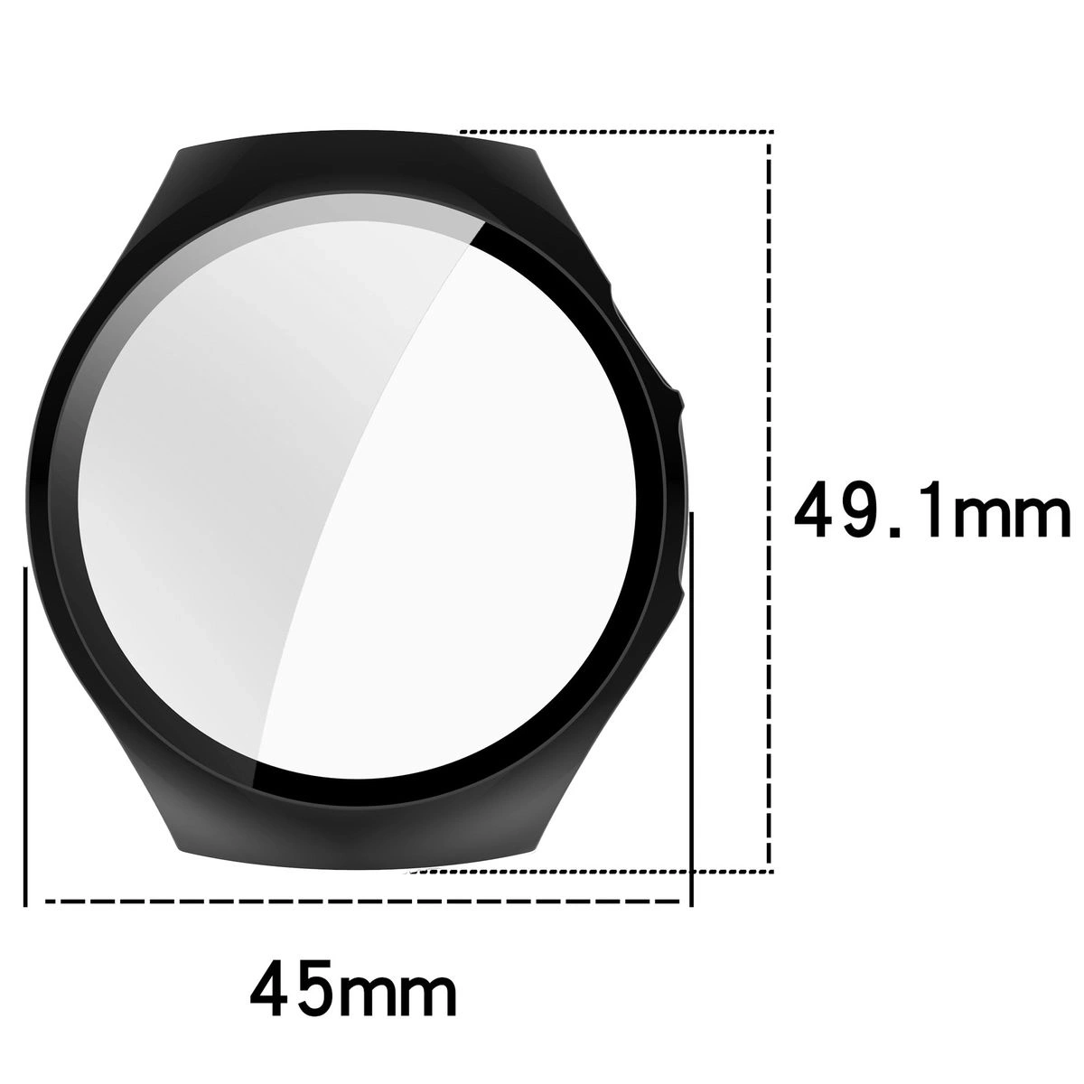Kryt Bizon Case+Glass Watch Huawei Watch 5 42mm black