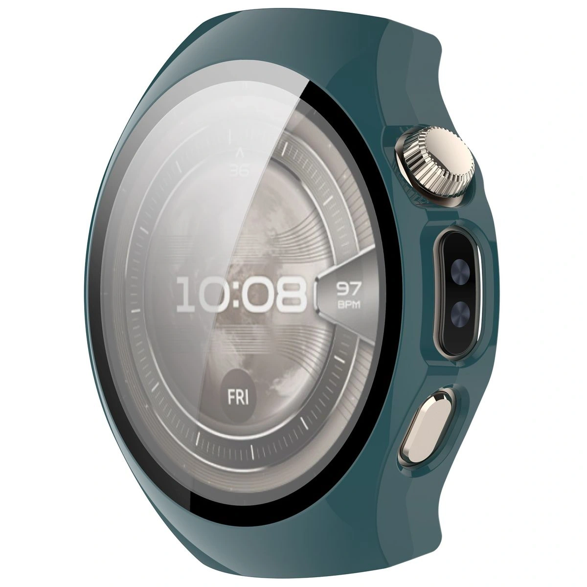Kryt Bizon Case+Glass Watch Huawei Watch 5 42mm green