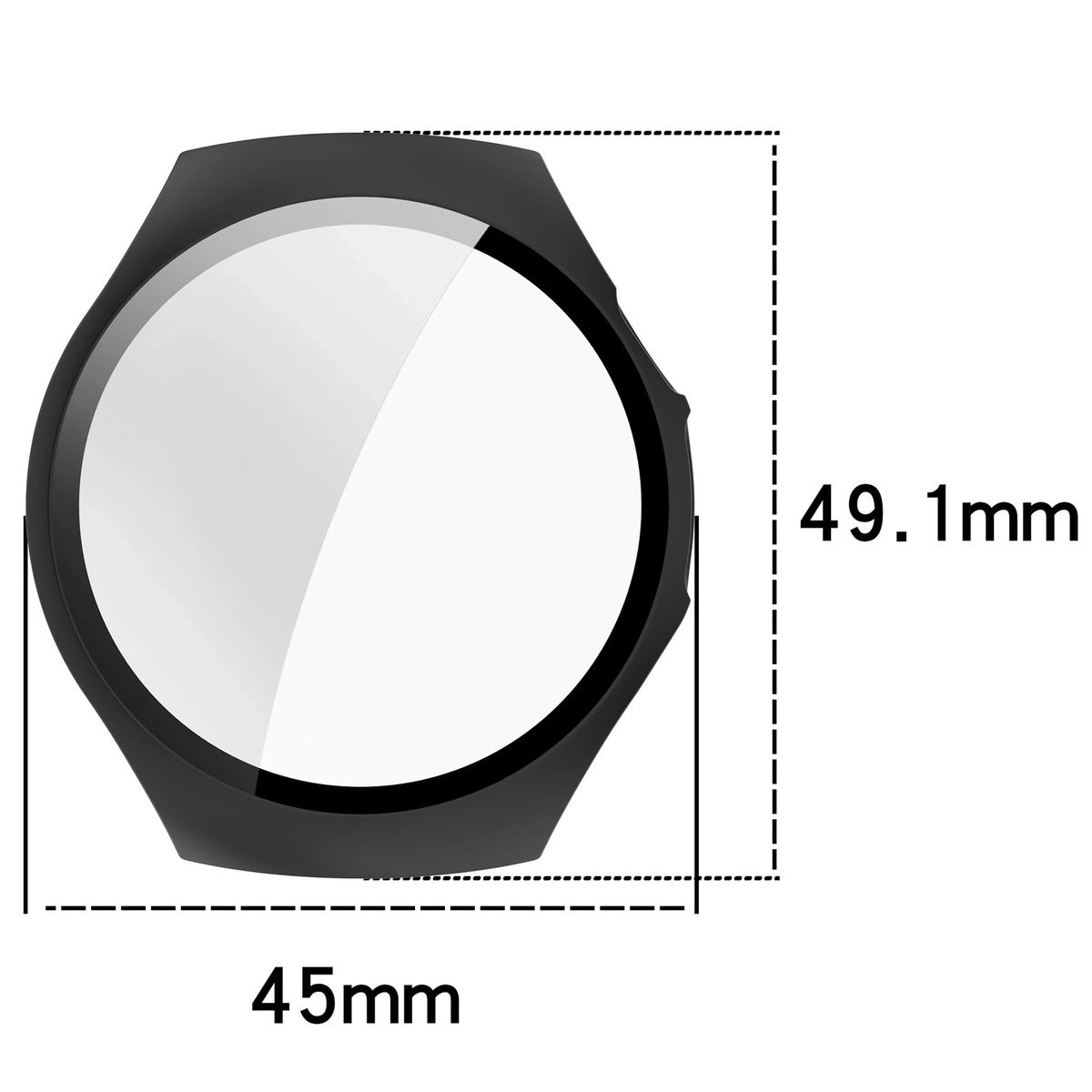 Kryt Bizon Case+Glass Watch Huawei Watch 5 42mm matte black