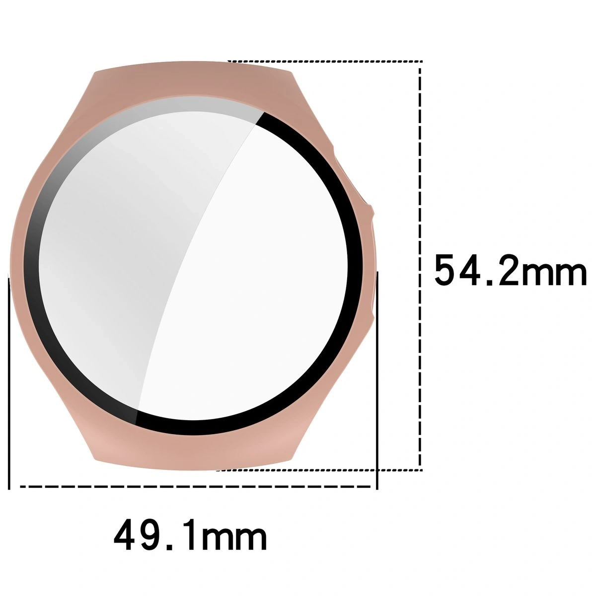 Kryt Bizon Case+Glass Watch Huawei Watch 5 46mm pink
