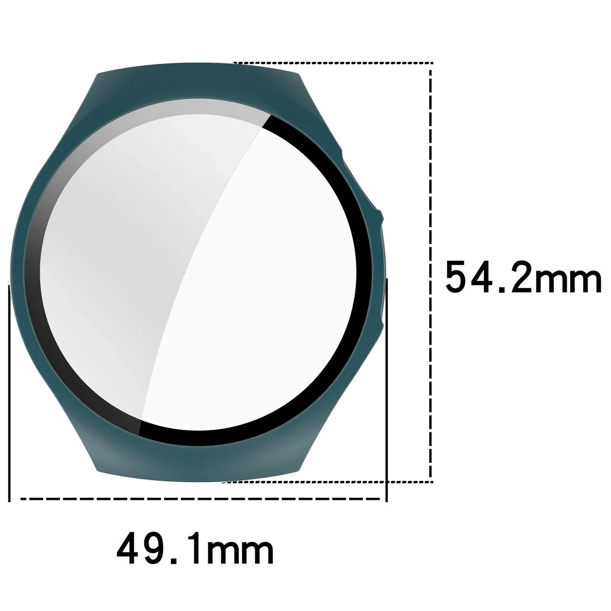 Kryt Bizon Case+Glass Watch Huawei Watch 5 46mm green
