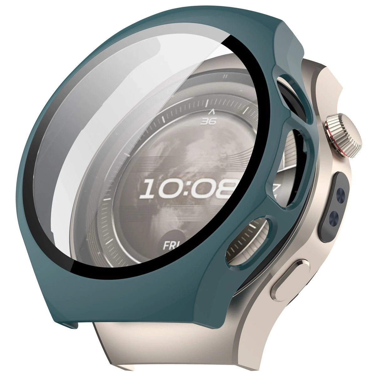Kryt Bizon Case+Glass Watch Huawei Watch 5 46mm green