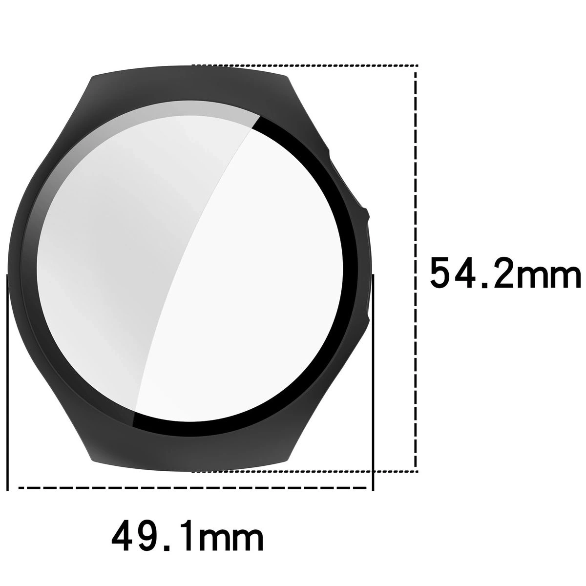 Kryt Bizon Case+Glass Watch Huawei Watch 5 46mm matte black