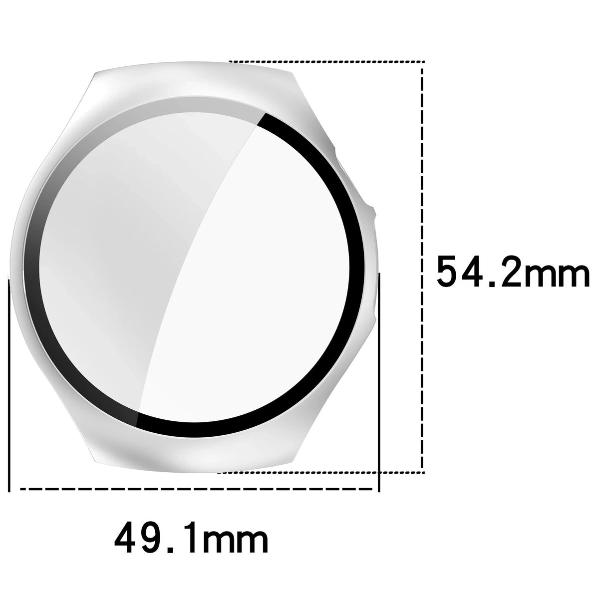Kryt Bizon Case+Glass Watch Huawei Watch 5 46mm satin silver
