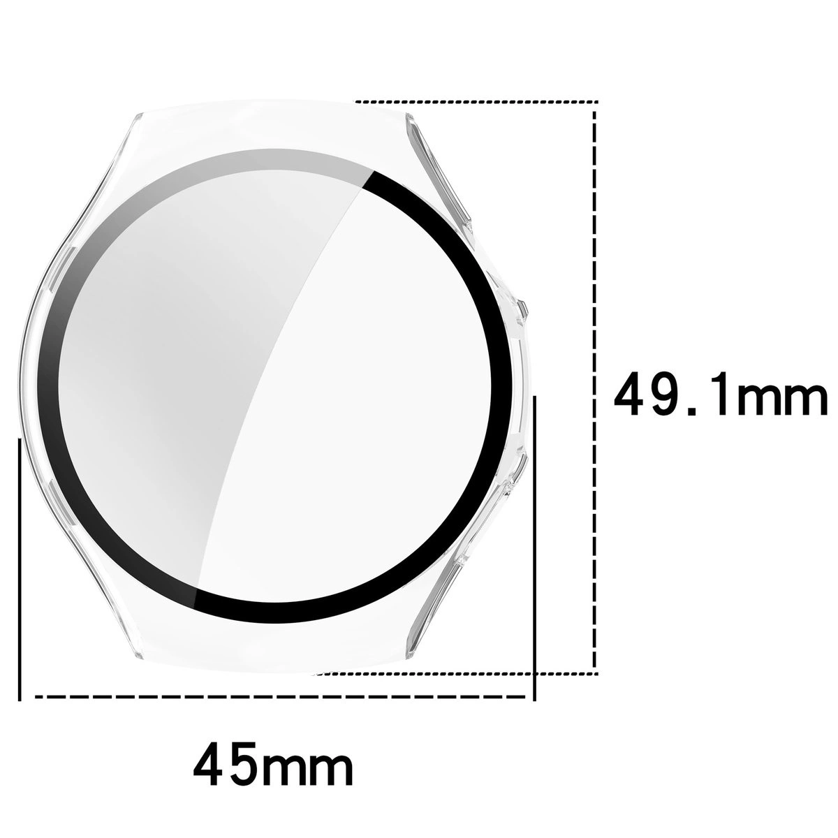 Kryt Bizon Case+Glass Watch Huawei Watch 5 42mm clear
