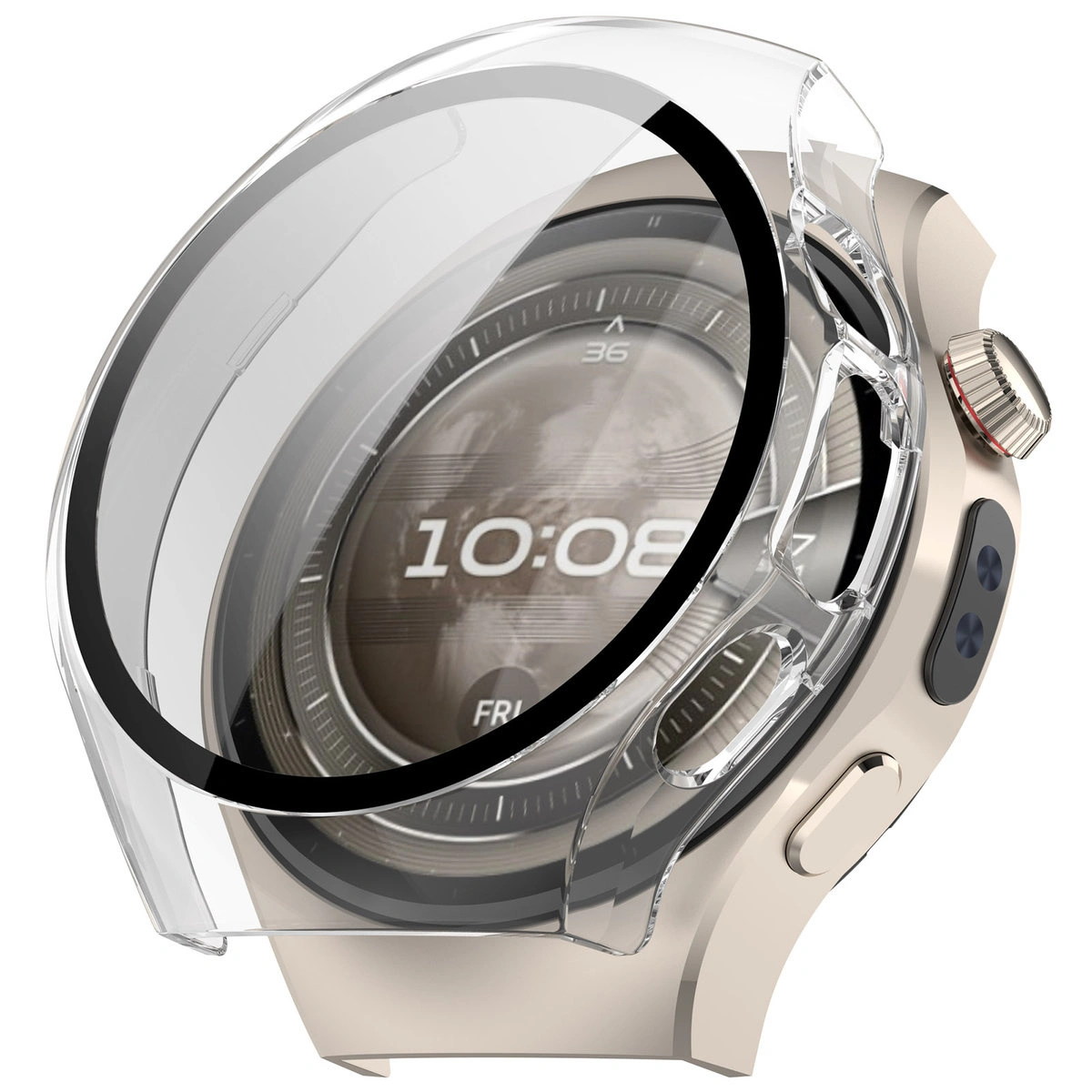 Kryt Bizon Case+Glass Watch Huawei Watch 5 42mm clear