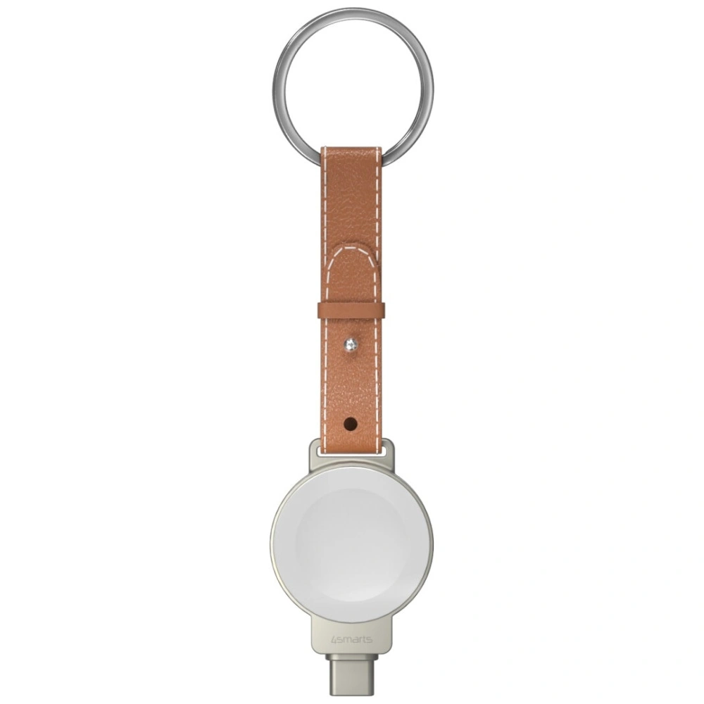 Nabíječka indukční 4smarts USB-C pro Apple Watch (Keychain Silver)