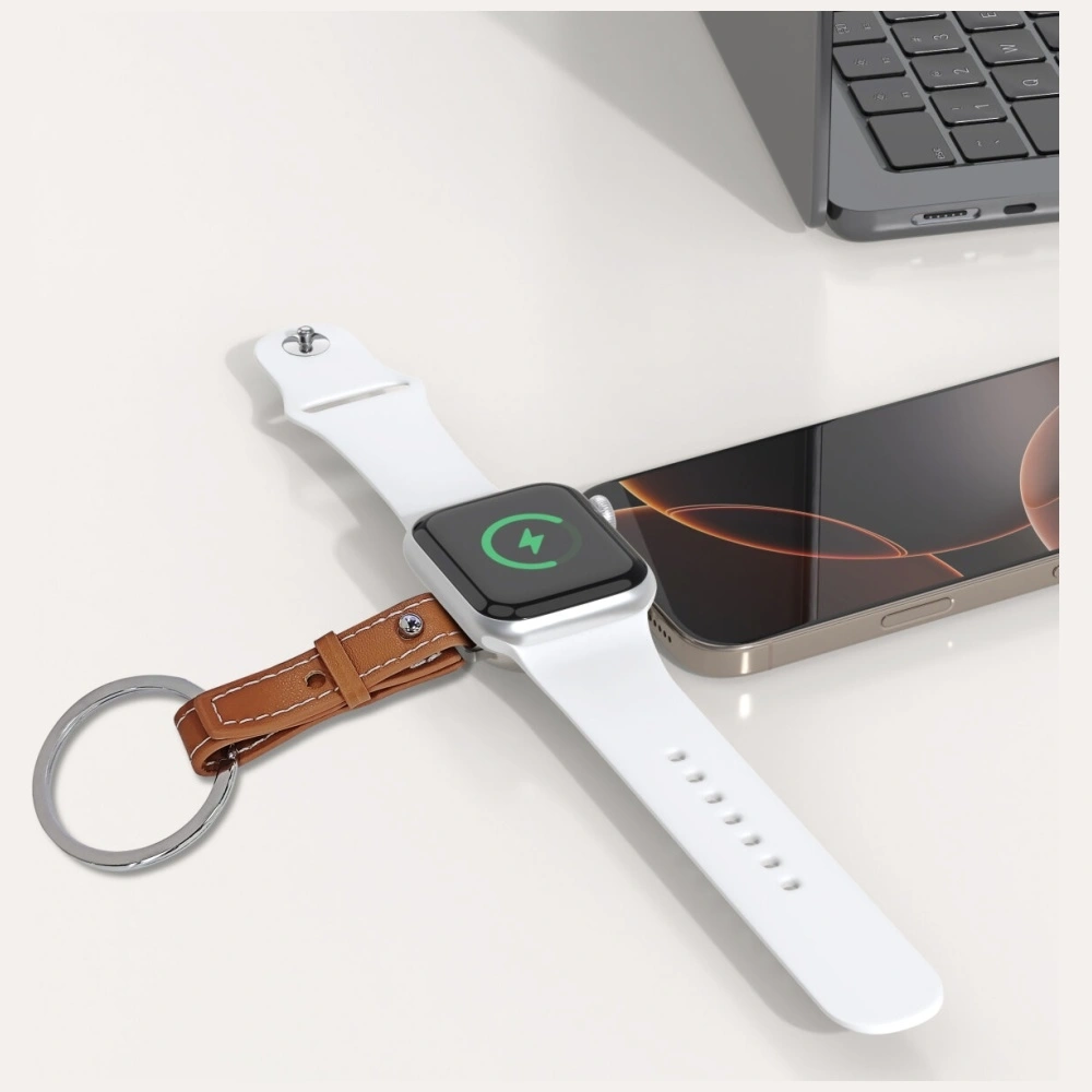 Nabíječka indukční 4smarts USB-C pro Apple Watch (Keychain Silver)