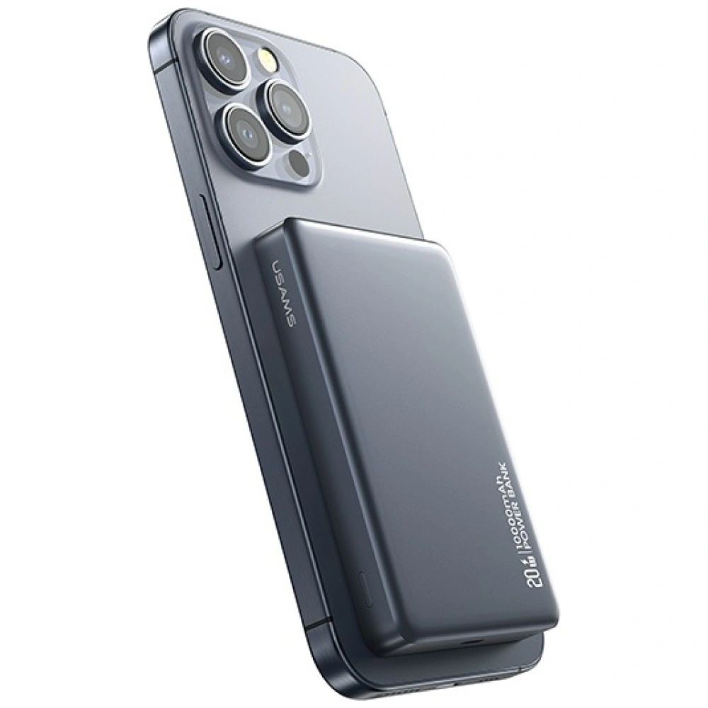 USAMS CY Series CD242 Powerbank 10000mAh 20W Magnetic Wireless titanium