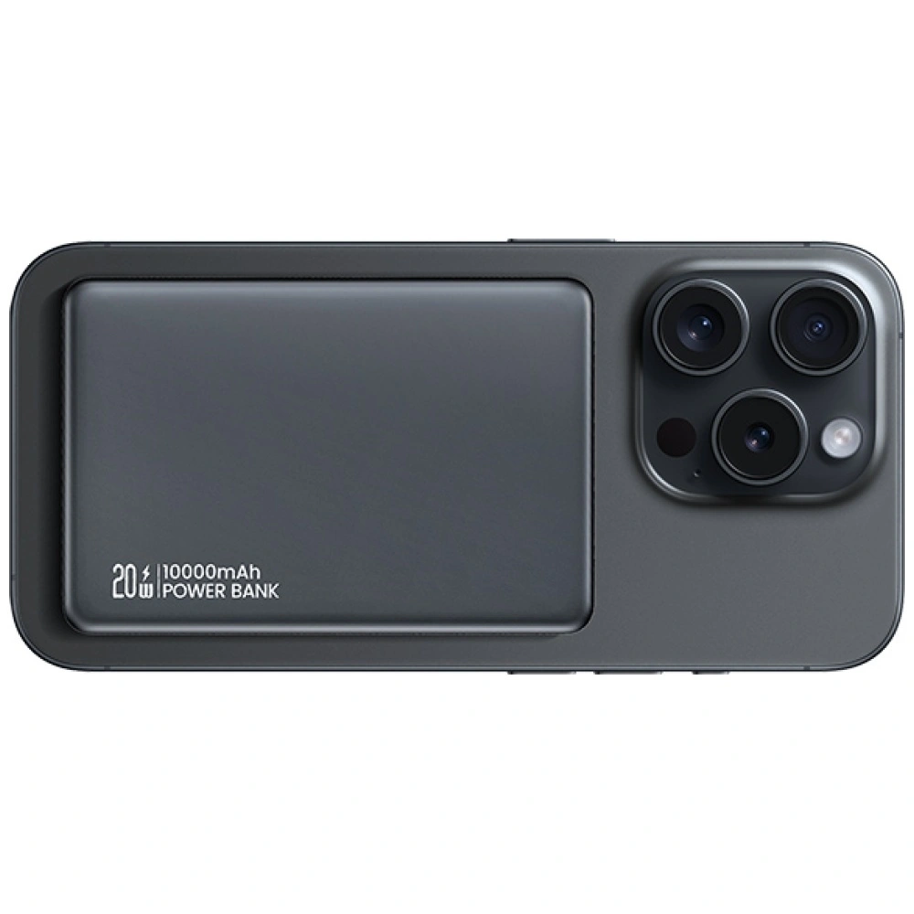 USAMS CY Series CD242 Powerbank 10000mAh 20W Magnetic Wireless titanium