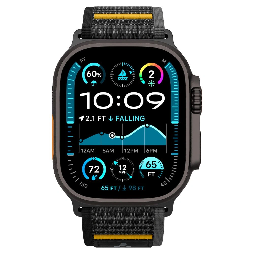 Spigen Athlex Air Apple Watch 6/7/8/9/10/SE/Ultra 1/2 44/45/46/49mm Active Black