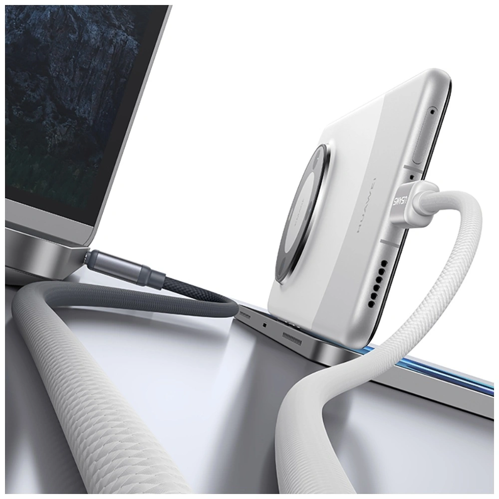 USAMS Bicolor Series SJ756 PD 60W USB-C / USB-C cable 1.2m black-white