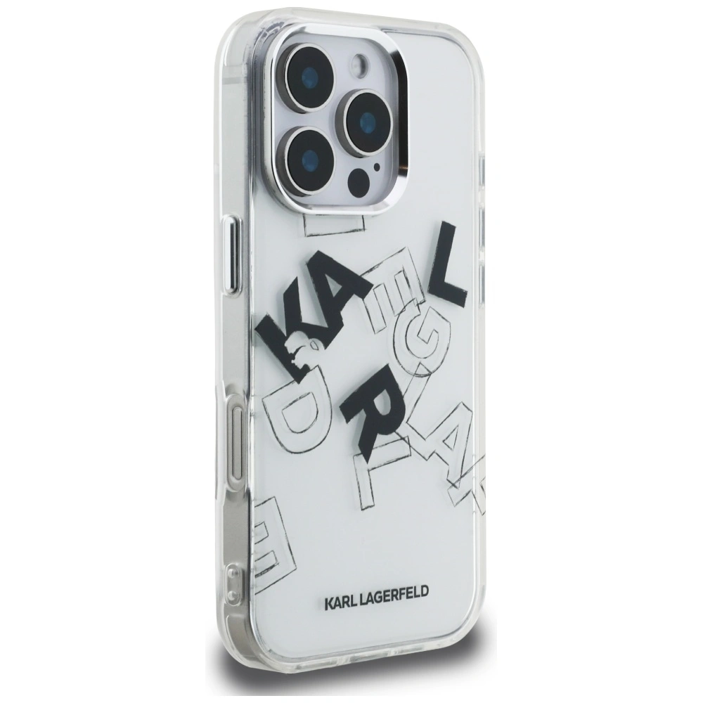Kryt Karl Lagerfeld IML Sketched Graphic Apple iPhone 16 Pro clear