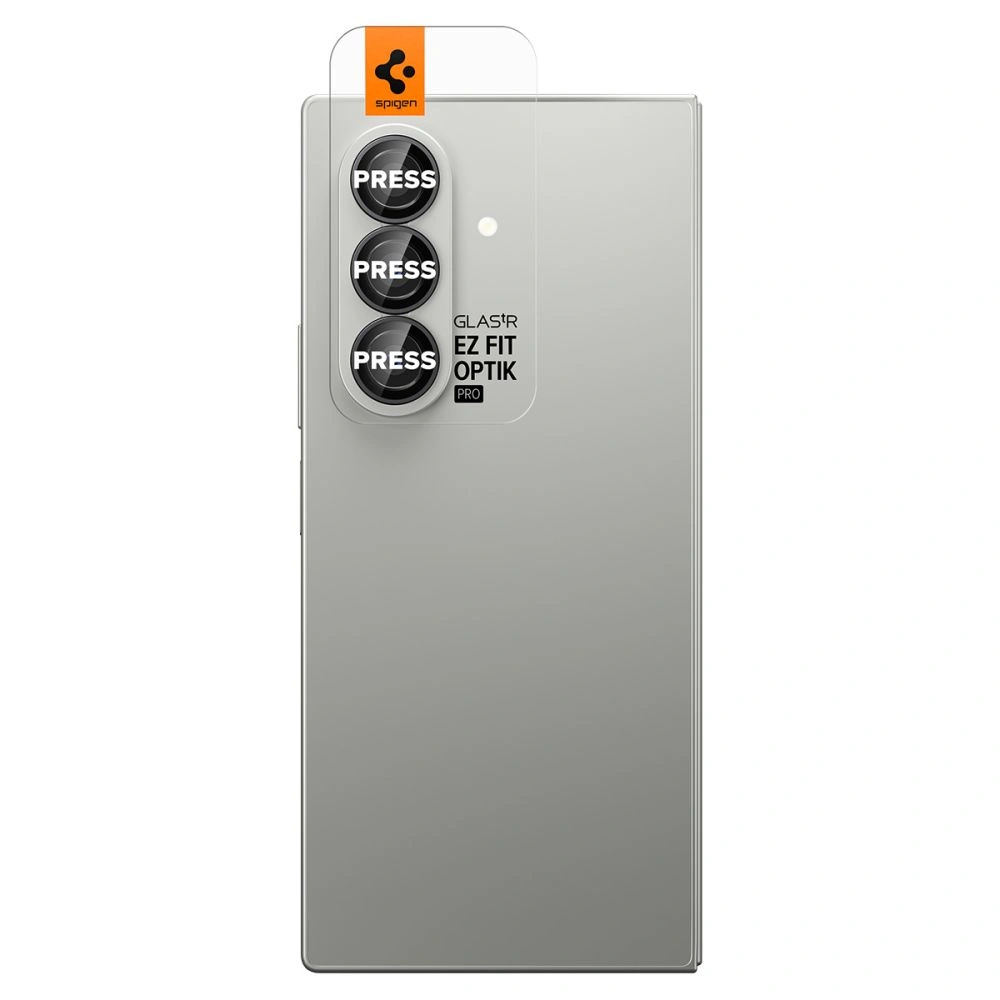 Kryt Spigen Optik Pro HD Glas.tr ez Fit Camera Protector Samsung Galaxy Z Fold 7 Black [2 PACK]