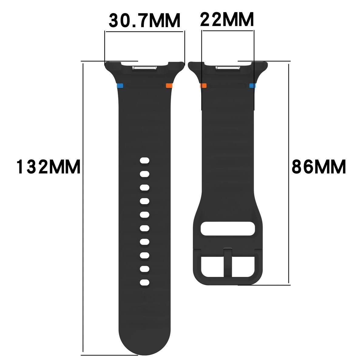 Kryt Bizon Strap Watch Silicone G Samsung Galaxy Watch 8 / 8 Classic black