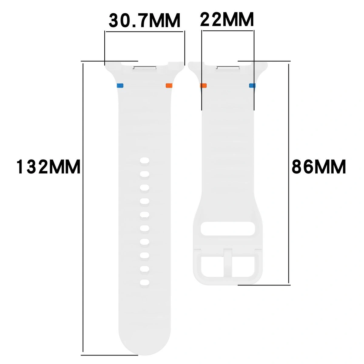 Kryt Bizon Strap Watch Silicone G Samsung Galaxy Watch 8 / 8 Classic white