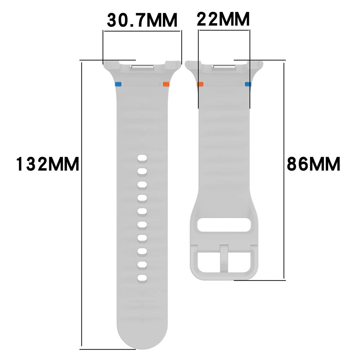 Kryt Bizon Strap Watch Silicone G Samsung Galaxy Watch 8 / 8 Classic light gray