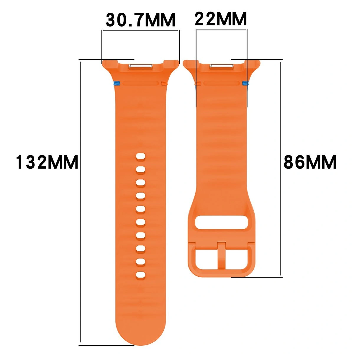 Kryt Bizon Strap Watch Silicone G Samsung Galaxy Watch 8 / 8 Classic orange