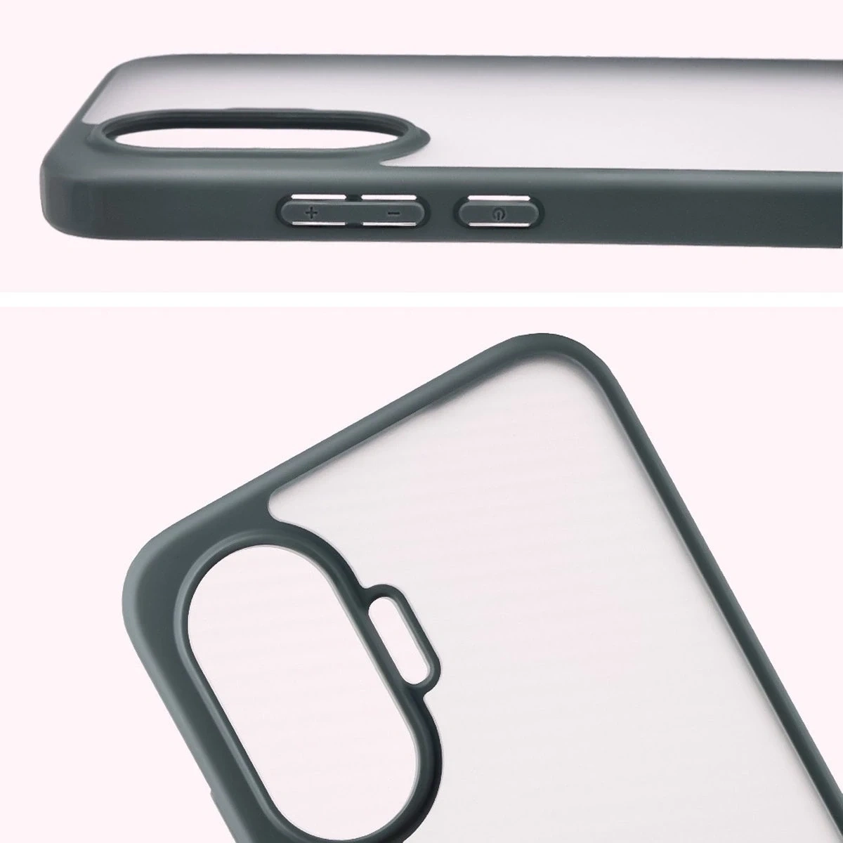 Kryt Bizon Case Angelo Xiaomi POCO F7 semi-transparent with a gray frame